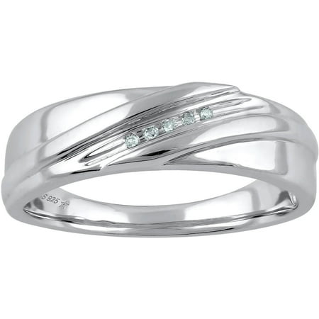 Diamond Accent Sterling Silver Men's Ring
