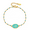 Blue, variant on Jewelry Colorful Cross Charm Beaded Bracelet - Gold - Plated Religious Bracelet for Women