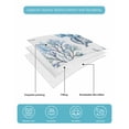 thumbnail image 5 of Quilts Twin-XL Size Bedding Set, Blue Coastal Lightweight Quilted Comforter, Summer Ocean Sea Corals Starfish Shells Soft Reversible Bedspread Coverlet with Pillow Covers for All Season, 68" x 98", 5 of 7