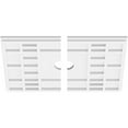 thumbnail image 2 of 18"W x 12"H x 2"ID x 6 1/4"C x 1"P Beaux Architectural Grade PVC Contemporary Ceiling Medallion, Two Piece, 2 of 11