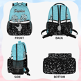 thumbnail image 3 of Jiaoprinted Personalized Cheer Backpack Custom Cheerleading Bags for Cheerleaders Customized Casual Shoulder Daypack for Cheer Team Azure Glitter, 3 of 7
