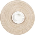 thumbnail image 3 of Injueey Paquete de 4 manteles individuales redondos de protección del medio ambiente, almohadilla aislante para alimentos, tapete de Simple, Mostrada Injueey HA021311-00, 3 of 5