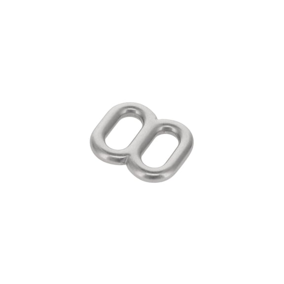 20114 Nickel Matte, Double Loop, Solid Brass-LL, Multiple Sizes