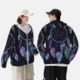 thumbnail image 4 of Gaeub Dreamcatcher With Colorful Feathers Men's and Women's UPF 50+ Long-Sleeved Sun Protection Clothing, Fishing Shirt Long Sleeve Zip-3X-Large, 4 of 7