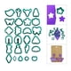 thumbnail image 4 of Kit de 25 cortadores de formas de arcilla polimérica, cortadores de aretes de arcilla para arcilla polimérica Verde, 4 of 9