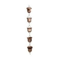 thumbnail image 4 of Rainwater Chains Metal Rainwater Catcher Chain, Decorative Rain Chains Rain Gutter Drain for Backyard Home Roofs Divert Water Garden copper, 4 of 9