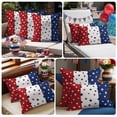 thumbnail image 5 of 2 Pack Outdoor Waterproof Throw Pillows,4th of July Stars Blue Red White Thin Decorative Square Pillow Case Patio Pillows for Chair Couch Sofa 16x16in, 5 of 9