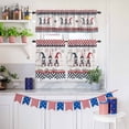 thumbnail image 6 of Independence Day Kitchen Curtains Valances 3 Piece Set, American Gnome Country of The Free Brave Celebration Rod Pocket Tier Curtain and Valance Drapes for Small Window 24 Inch Length for Bedroom, 6 of 9