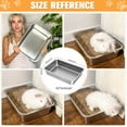 "AlidaECO Large Stainless Steel Cat Litter Box for Cats & Rabbits, Easy