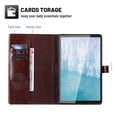 thumbnail image 3 of Dteck Folio Case for Lenovo Tab M10 FHD Plus 10.3 inch TB-X606F, Embossed Flower PU Leather Folio Stand Case with Card Holders Cover Auto Wake Sleep, Brown, 3 of 5