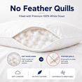 thumbnail image 4 of East Coast Bedding 100% Down 600 Fill Power Bed Pillow, 400 Thread Count Cotton Shell - Soft Loft, King, 1-Pack, 4 of 8
