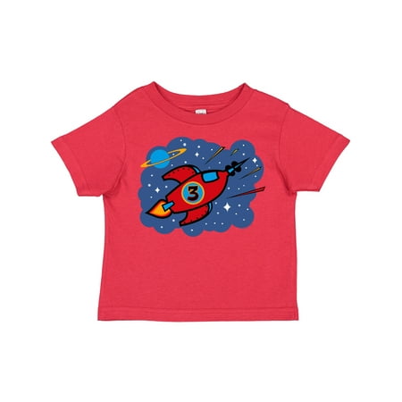 

Inktastic Rocket Ship 3rd Birthday Gift Toddler Boy Girl T-Shirt