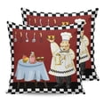thumbnail image 7 of Chef with Food Knife Fork Red Pattern Outdoor Pillow Covers Waterproof Throw Pillow Cover 16x16in Set of 2,Square Decorative Pillowcases Cushion Case for Patio Sofa Couch,Buffalo Plaid Frame, 7 of 7