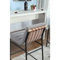 thumbnail image 6 of Lilola Home Lahni Boucle Fabric Counter Height Bar Stool with PU Leather Detailing, Gray, 6 of 6