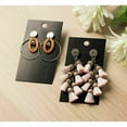 thumbnail image 4 of 200 Pack Earring Card Holder Black Earring Display Cards Ear Studs Jewelry, 4 of 4