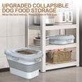 thumbnail image 6 of TIOVERY Dog Food Storage Container Small, 10-13lbs Collapsible Dog Cat Food Containers with Airtight Clear Flip-top and Pet Food Scoop, Pet Food Storage Container Bin for Dog Cat Bird Other Pets Grey, 6 of 8