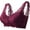 Purple, variant on Aoochasliy Wireless Bras for Women Push Up Clothes Deep V Zipper with Beautiful Back and Soft without Steel Ring