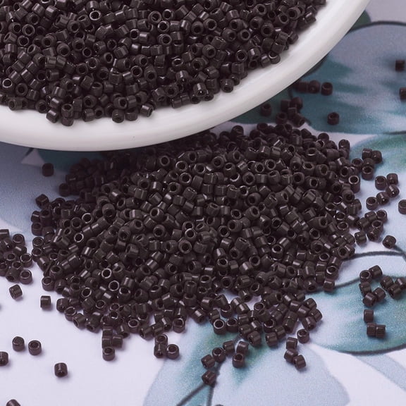 MIYUKI Delica Beads Cylinder Japanese Seed Beads 11/0 (DB0734) Opaque Chocolate 1.3x1.6mm Hole: 0.8mm 2000pcs/10g