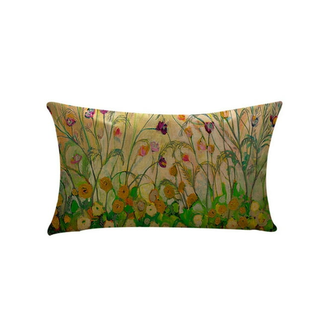 Jusqu'à 65 % de Rabais SMihono Housse de Coussin Décorative Carrée en Lin pour Lit à la Maison