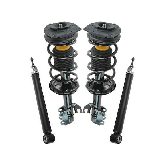 Front and Rear Shock Strut and Coil Spring Kit 4 Piece - Compatible with 2007 - 2012 Nissan Versa Hatchback 2008 2009 2010 2011