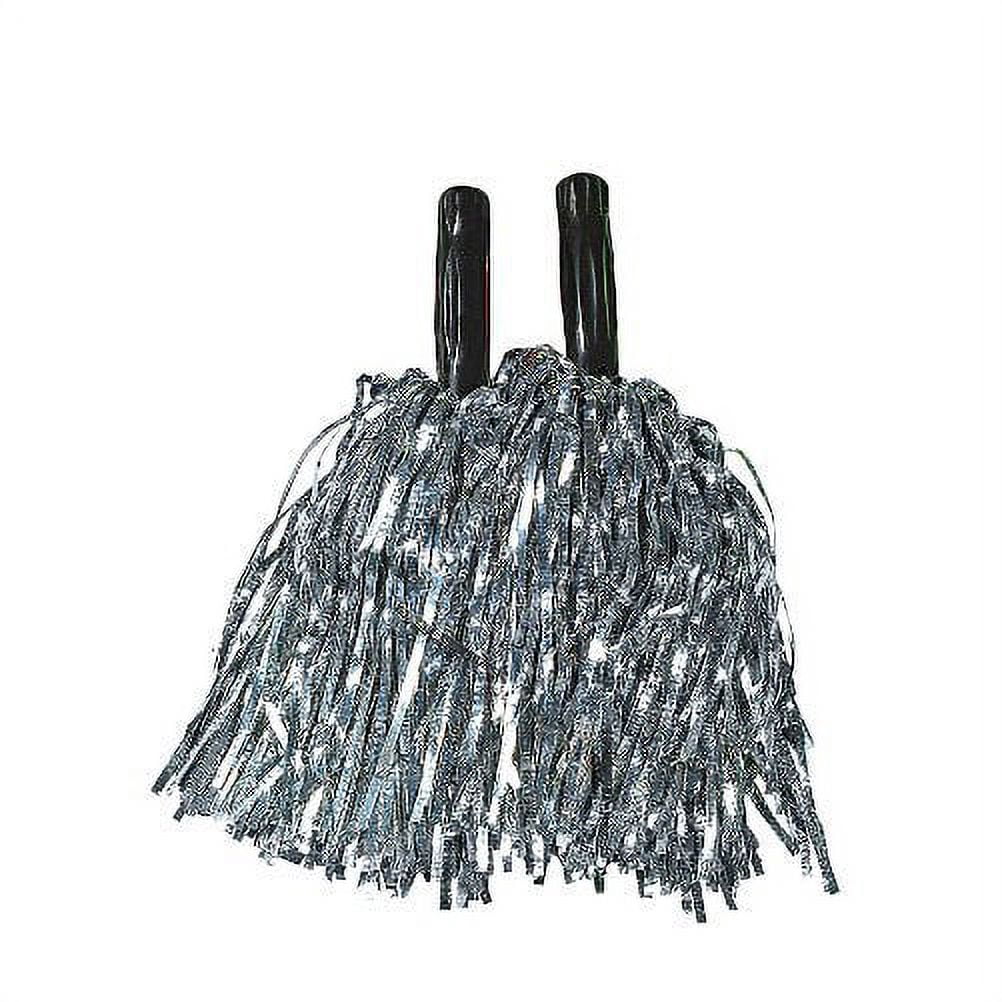 Metallic Silver Pom Poms (12Pc) - Party Favors - 12 Pieces