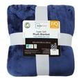thumbnail image 5 of Mainstays Super Soft Plush Blanket, Dark Blue, Full/Queen, Adult/Teen, 5 of 8
