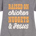 thumbnail image 3 of Instant Message - Raised On Chicken Nuggets And Jesus - Toddler & Youth Girls Fleece Dress, 3 of 6