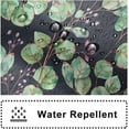 thumbnail image 4 of Green Shower Curtain, Eucalyptus Shower Curtain for Bathroom Watercolor Sage Green Botanical Pink Floral Waterproof Fabric Black Shower Curtain Set with Hooks, 72x72 Inch, 4 of 6