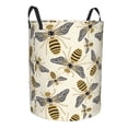 thumbnail image 2 of Balery Flying Bees1 Round Laundry Basket with Handles Waterproof Freestanding Laundry Hamper for Clothes Toys in the Dorm and Family-Medium, 2 of 8