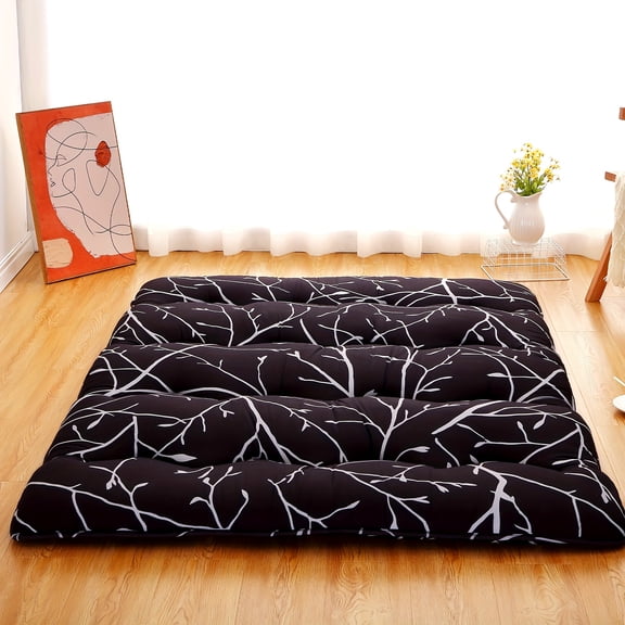 80*54inch Foldable Japanese Floor Mattress, Twin Size Futon Mattress Roll Up, Tatami Mat, Camping Mattress, And Couch Mattress Pad, Thicken Tatami Mat Sleeping Pad Foldable