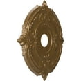 thumbnail image 2 of Ekena Millwork 19"OD x 3 1/2"ID x 1"P Attica Thermoformed PVC Ceiling Medallion (Fits Canopies up to 6 3/4"), Metallic Champagne Bronze, 2 of 10