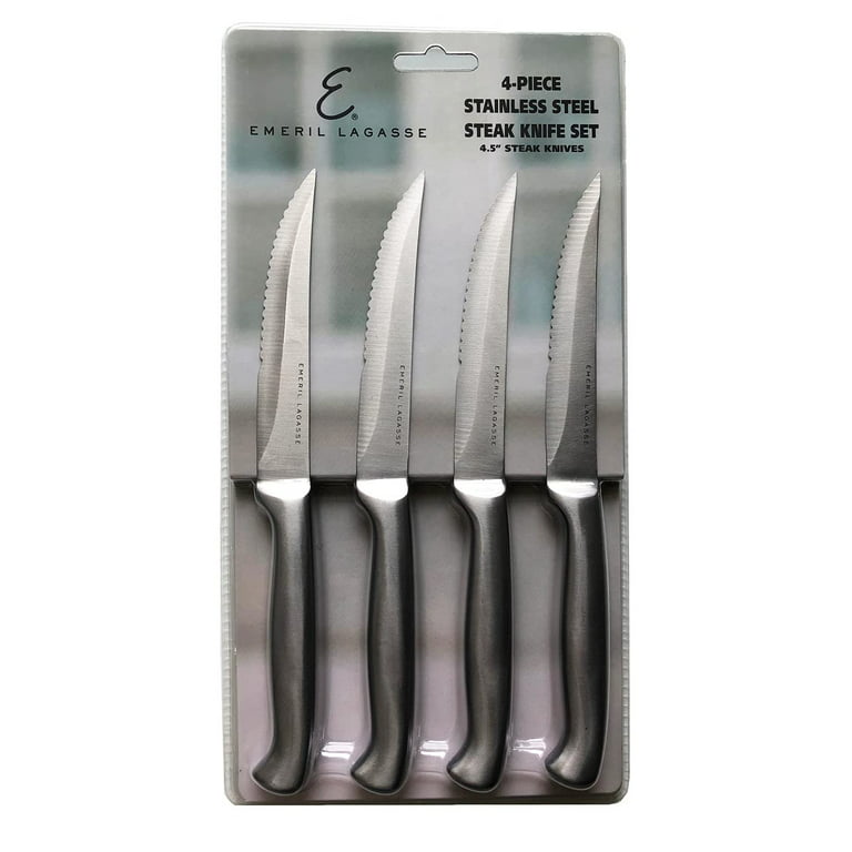 Emeril Lagasse 4-Piece 4.5” Stainless Steel Steak Knife Set