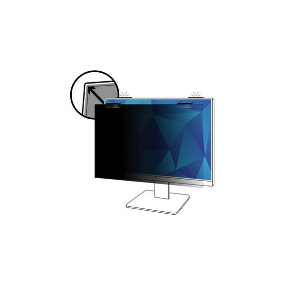 3M™ Privacy Filter Screen with COMPLY™ Magnetic Attach for 27" Full Screen Monitors, 16:9 Aspect Ratio, Reduces Blue Light, Anti-Glare