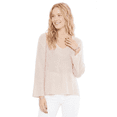 thumbnail image 2 of Yemak Women's Lightweight V Neck Long Sleeve Bell Sleeve Pullover Sweater Blush-L-BD, 2 of 4