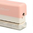 thumbnail image 2 of 6 Hole Paper Puncher Portable Cute Style ABS Manual Operation 7mm Punching Depth Desktop Punch Puncher for Office Pink, 2 of 4