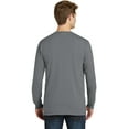 thumbnail image 2 of Port & Company Pigment Dyed Long Sleeve Pocket Tee-XL (Pewter), 2 of 5