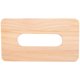 thumbnail image 4 of Soporte minimalista para funda de caja de pañuelos, dispensador de pañuelos de bambú rectangular transparente moderno para baño, dormitorio, 4 of 5