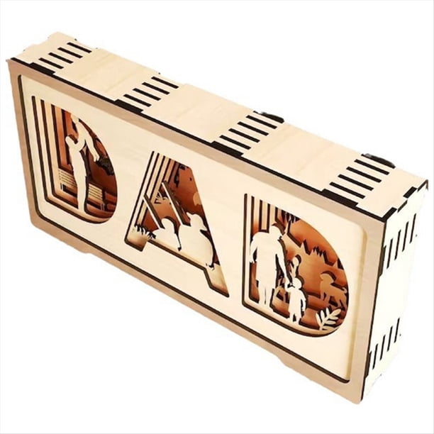 Borde Nueva Forma Vertical Multicapa para Adornos de Regalo de Papá e Hijo Regalo Feliz del Festival