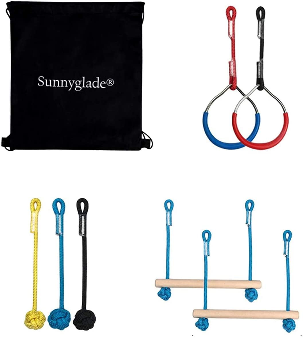 Backyard Ninja Line Hanging Obstacle Course/Slackers Ninja Line Accessories for Kids 40ft