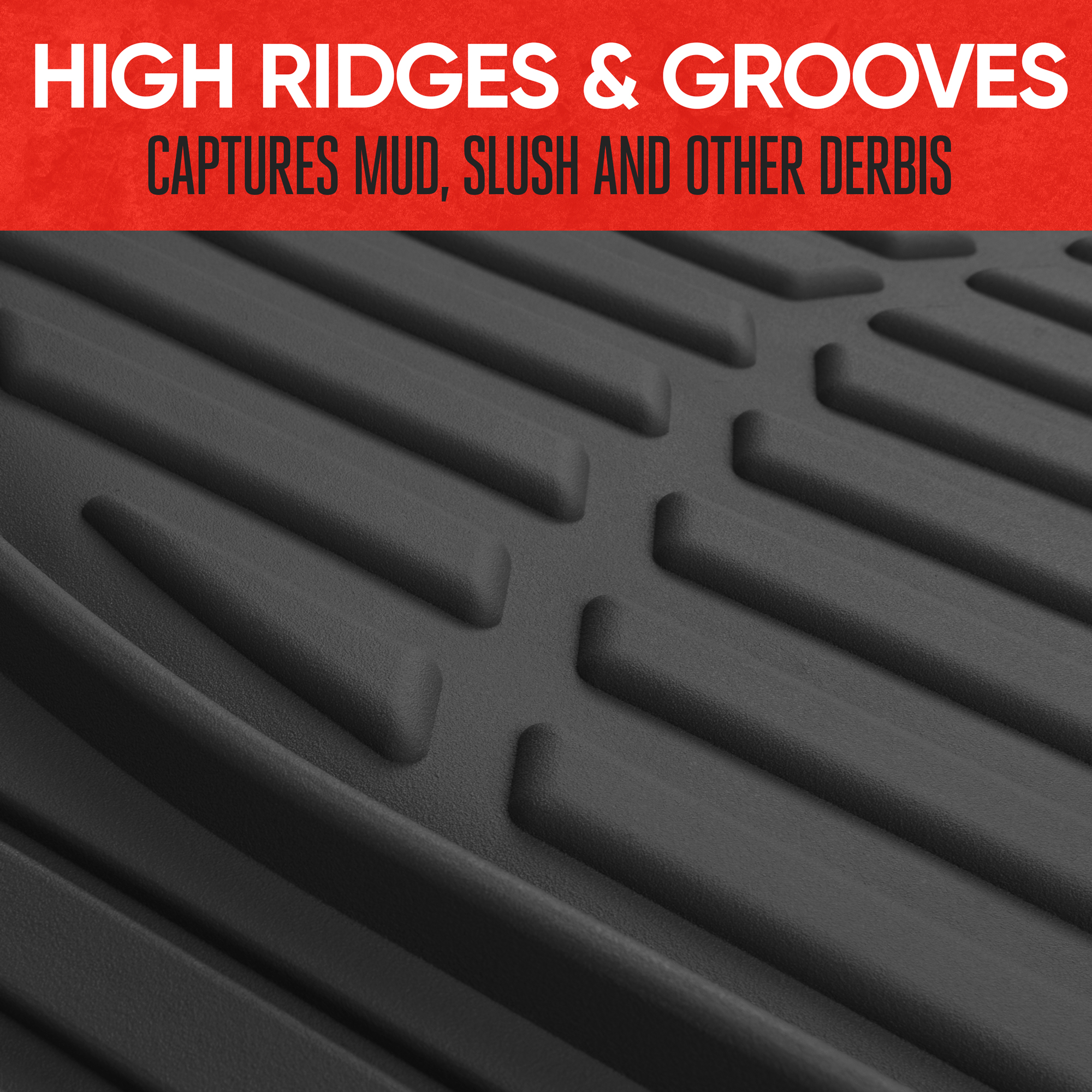 Motor Trend FlexTough Black Rubber Floor Mats with Trunk Cargo Liner photo 4