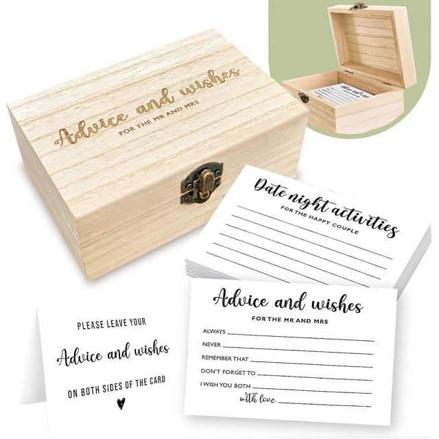 Advice And Wishes For The Mr And Mrs - Wedding Advice Cards For Bridal Shower