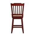 thumbnail image 6 of Weston Home Sheena Wood Slat Back 24-inch Counter Height Swivel Stool, Antique Berry Red, 6 of 6