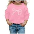 thumbnail image 3 of Hiijoy Big Girls Sweatshirt Bow Printed Crew Neck Pullover Top Children's Clothes, 3 of 3