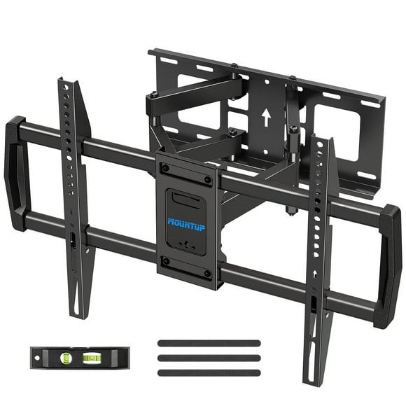 MOUNTUP Soporte de pared para TV de movimiento completo para la mayoría de televisores de 42 a 82 pulgadas, soporte de pared para TV con giro e inclinación articulado, soporte para TV Max VESA 600 x 4