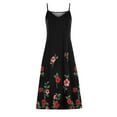 thumbnail image 4 of Sexy Maxi Dress Summer Dresses for Women Sleeveless Causal Stripe Floral Spaghetti Straps Beach Party Long Sundress, 4 of 5