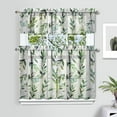 thumbnail image 2 of Farmhouse Bohemian Curtains 36 Inch Short - 3 Panel Floral Vintage Set with Rustic Botanicals, Rod Pocket, 2 of 5