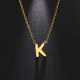 thumbnail image 4 of Collar de acero inoxidable 304 chapado en oro real de 18 quilates con 26 letras de corte estilo europeo y americano que no se decolora, 4 of 6