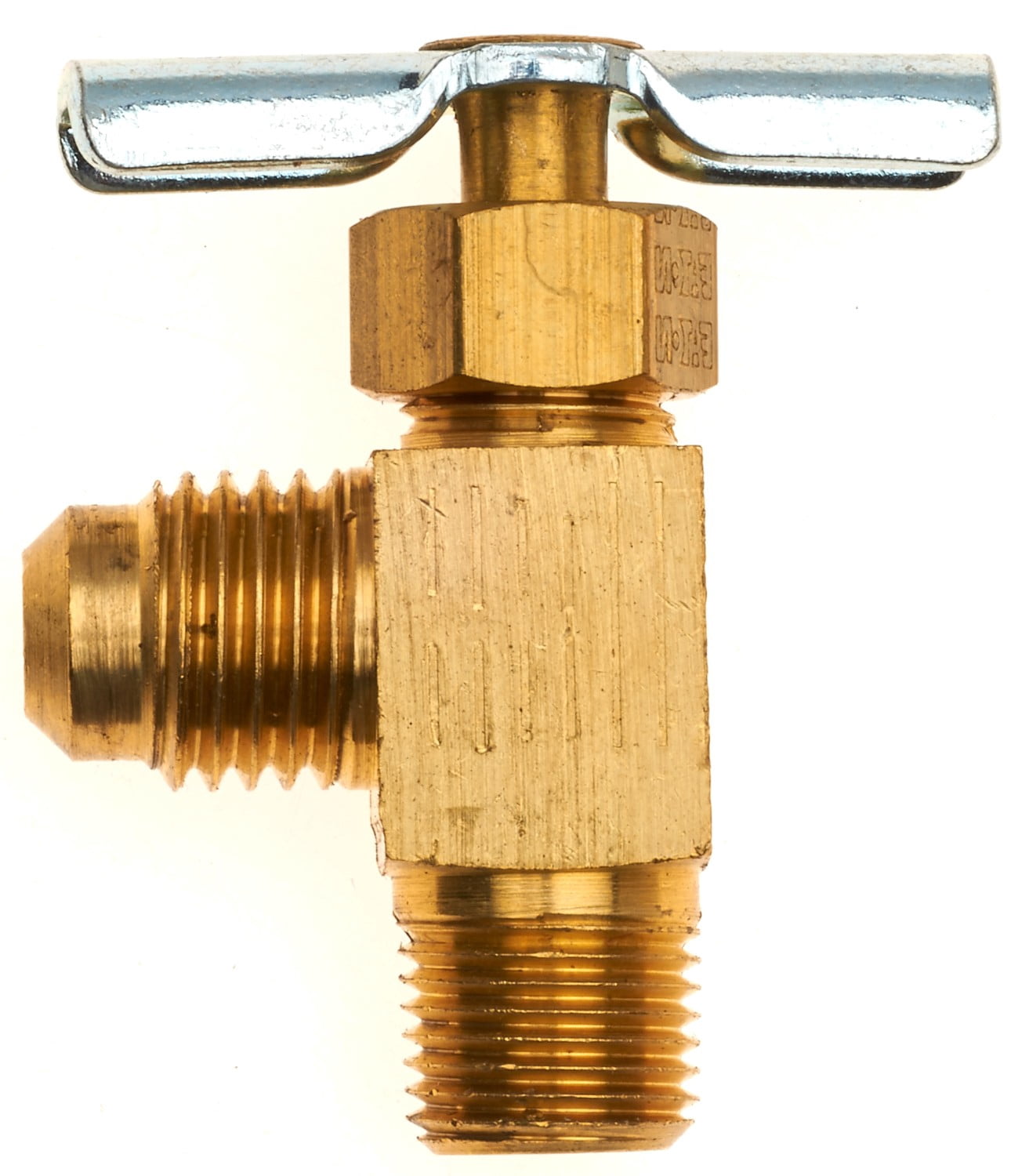 Needle Valve 90 - Male SAE 45 Flare to Male Pipe (Valves)