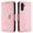Pink, variant on for Samsung Galaxy A26 5G Wallet Case, Elegant Card Holder Cash Slot PU Leather Kickstand Wrist Strap Shockproof Protective Flip Women Girls Case Cover for Samsung Galaxy A26 5G, Pink