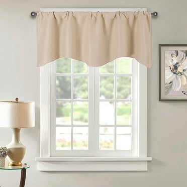Visland Rural Valances Curtains Topper for Small Window Rod Pocket Decorative Valance Kitchen Kids Girls Room
